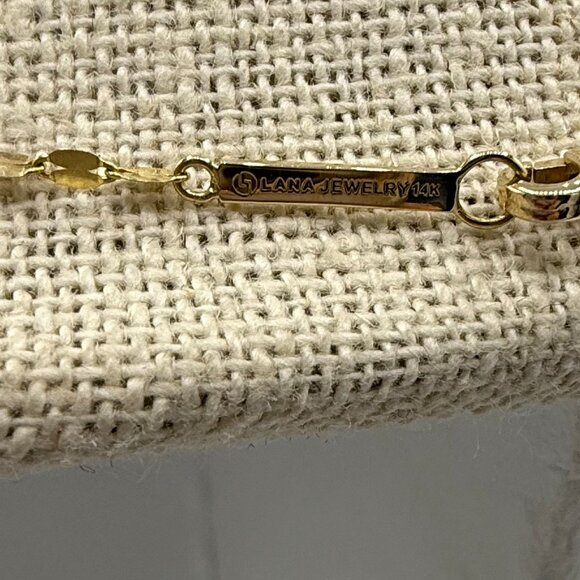 Lana Jewelry L O V E Letters and Mini Hearts Necklace 14K w/ pouch - Picture 3 of 4